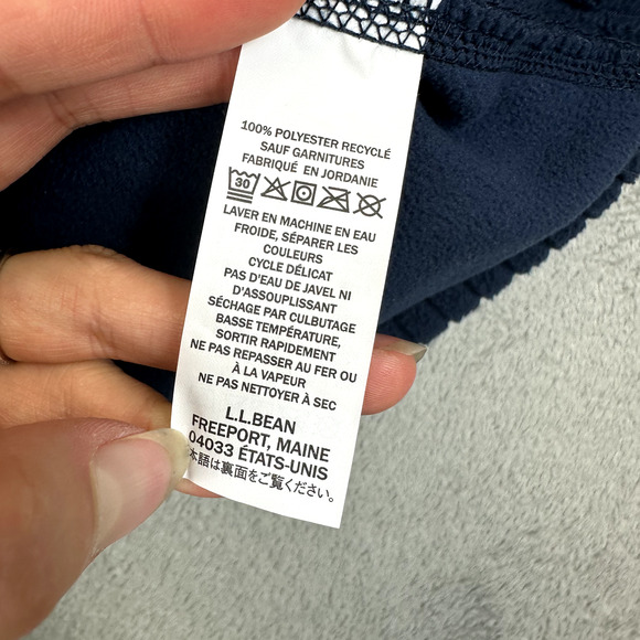 LL Bean Mountain Classic Windproof Fleece 1/4 Zip Jacket Womens L Blue Gorpcore - Picture 5 of 7